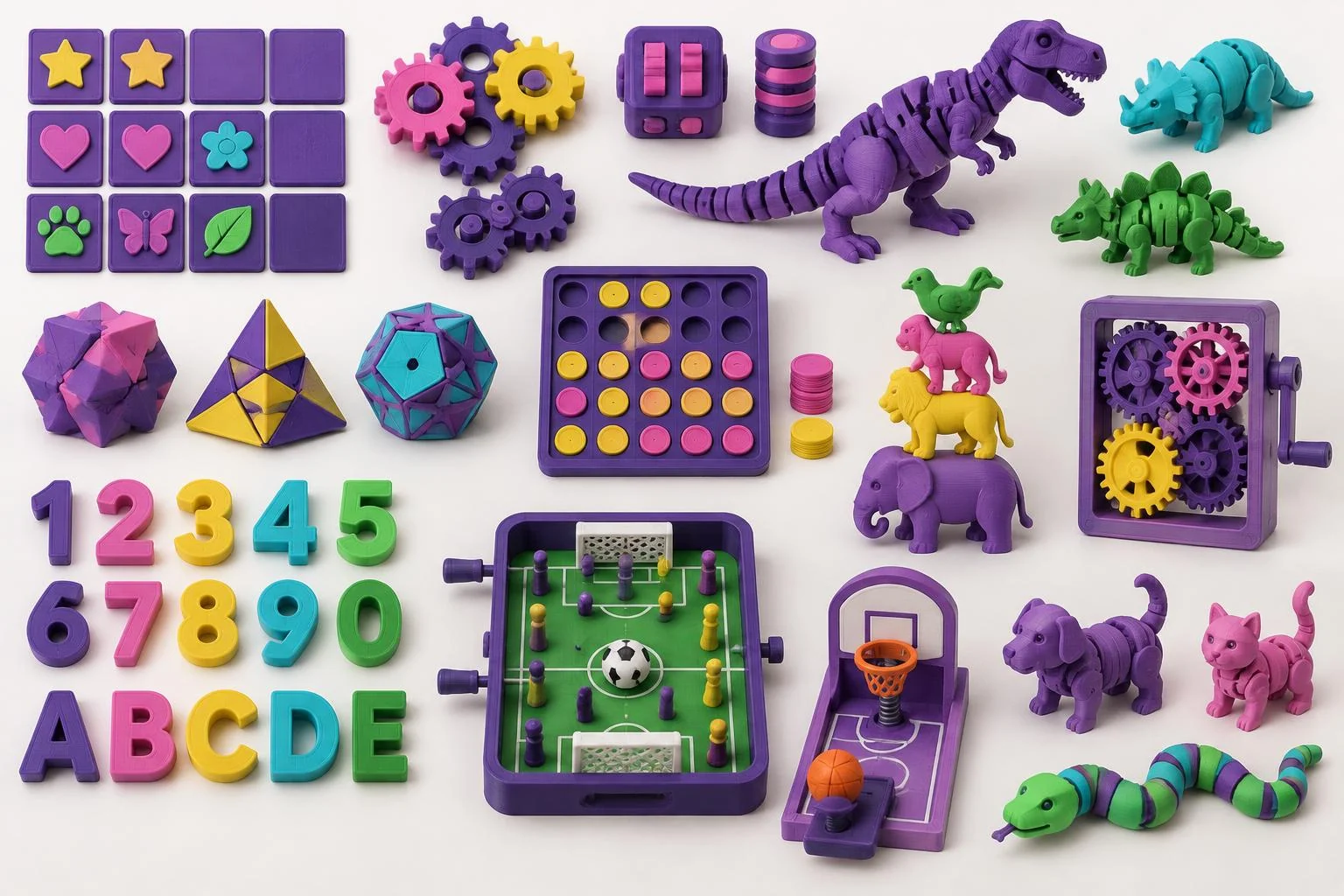 Imagens de referência dos brinquedos 3D