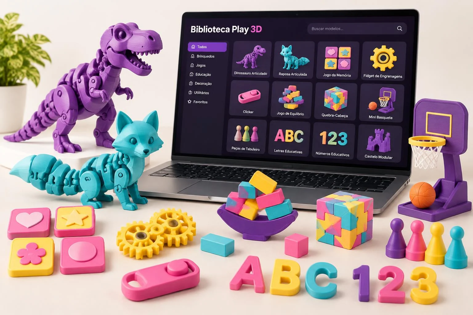 Playground 3D — mais de 20 mil jogos e brinquedos prontos para imprimir